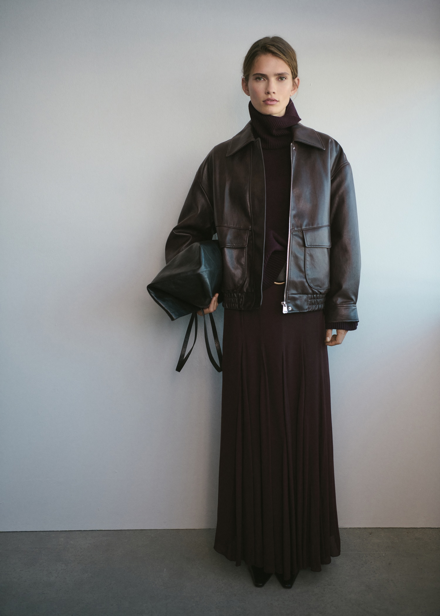 Oversize-Jacke in Lederoptik Damen MANGO Deutschland