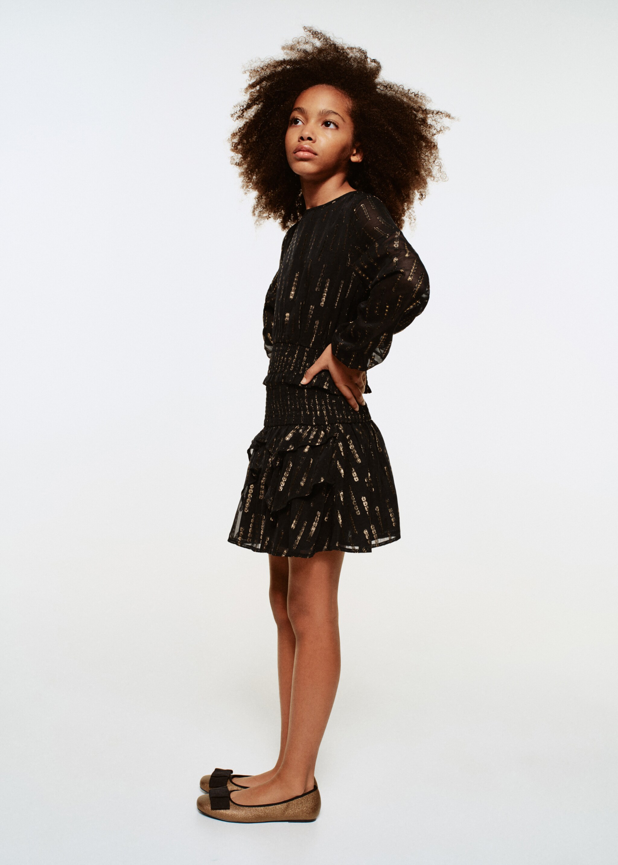 Blouse with lurex details - General plane, Black. Ref: 17099099-00.