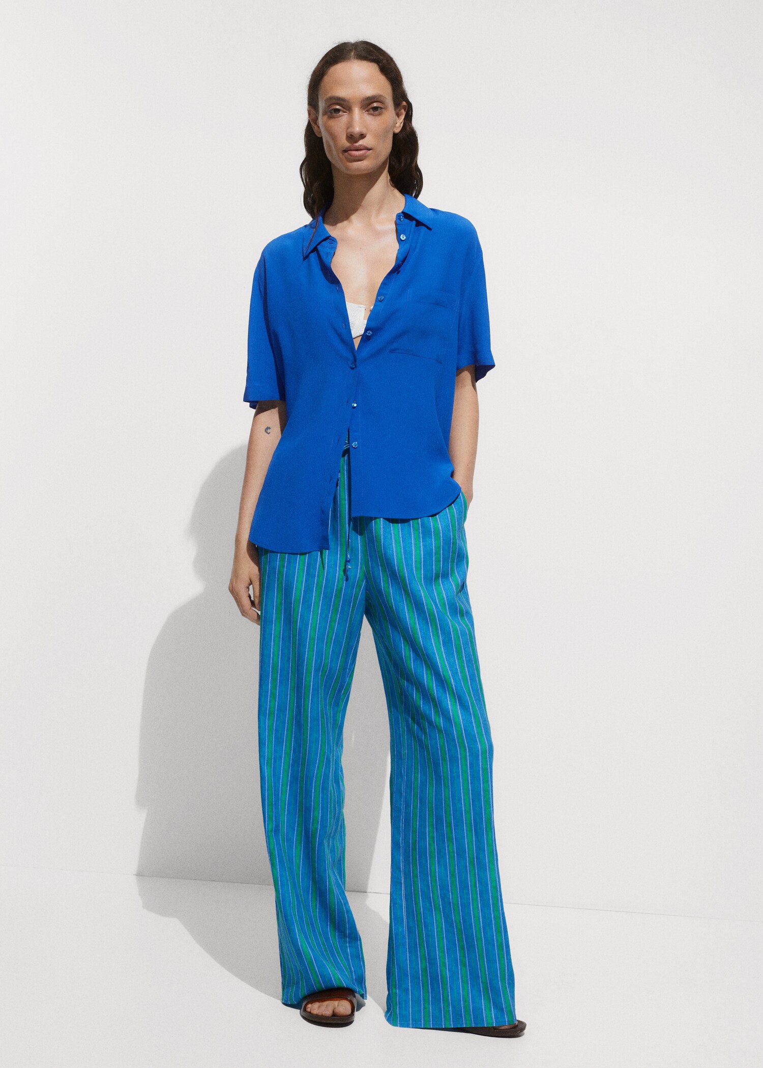 Chemise manches courtes poche - Plan général