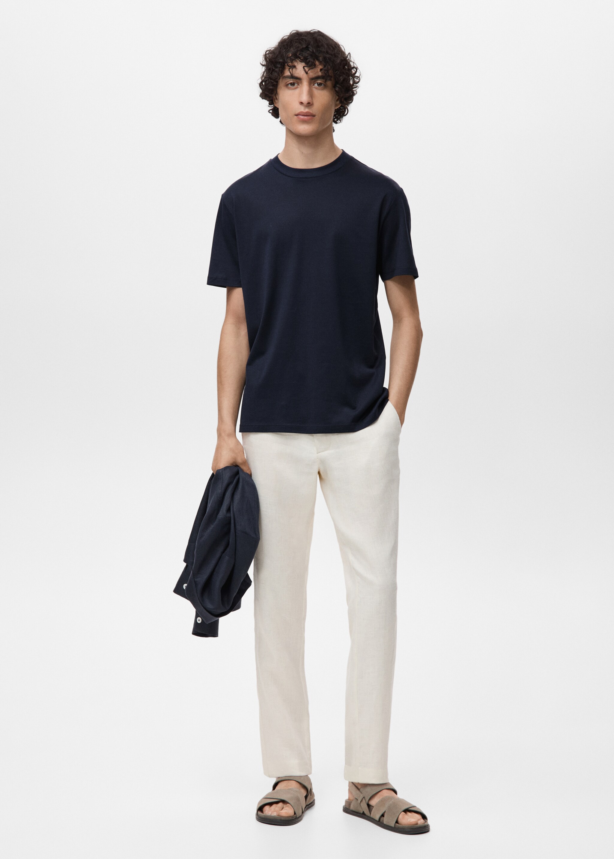 100% cotton slim-fit t-shirt - General plane