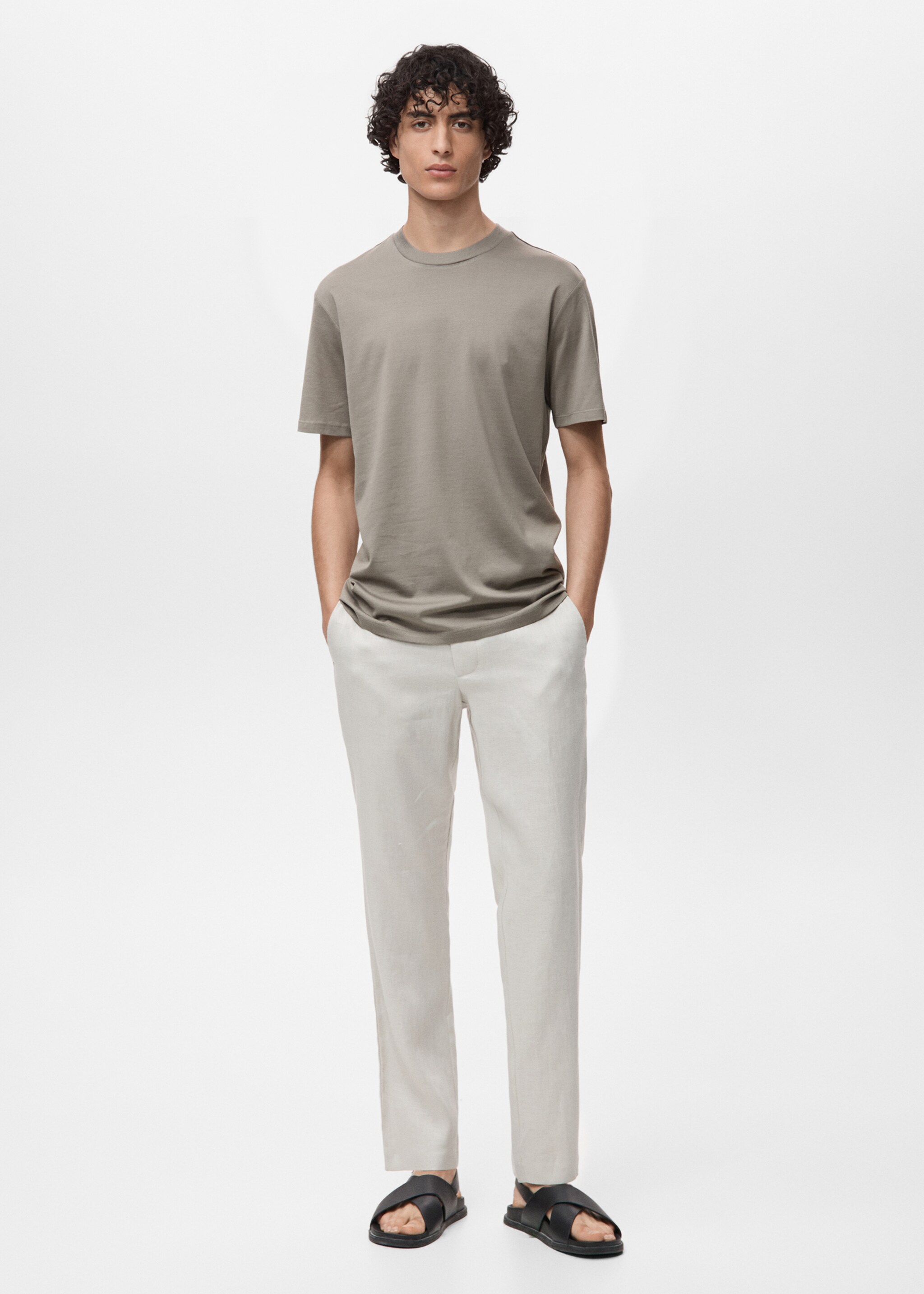 100% cotton slim-fit t-shirt - General plane