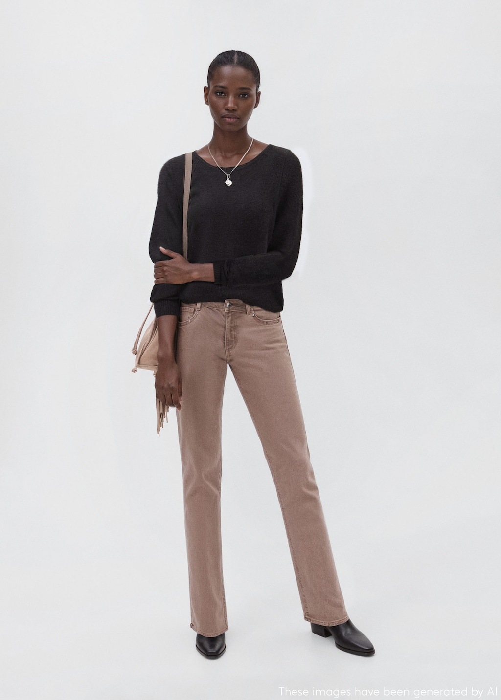 Mango Teen Pull-over Maille En Laine Noir - Fille - L -  In Black