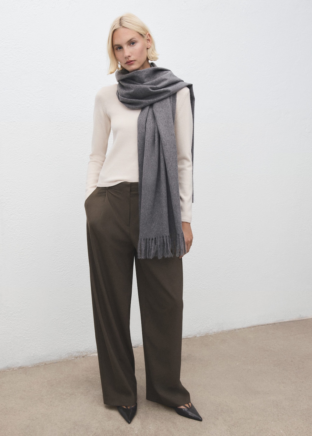 Mango Boat Neck Sweater Ecru In Neutral