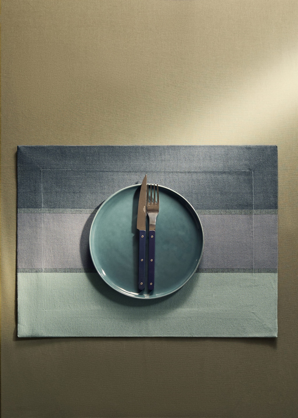 Mango Home Set De Table Individuel En Coton À Rayures Multicolores Bleu Encre - Home - 35x50cm -