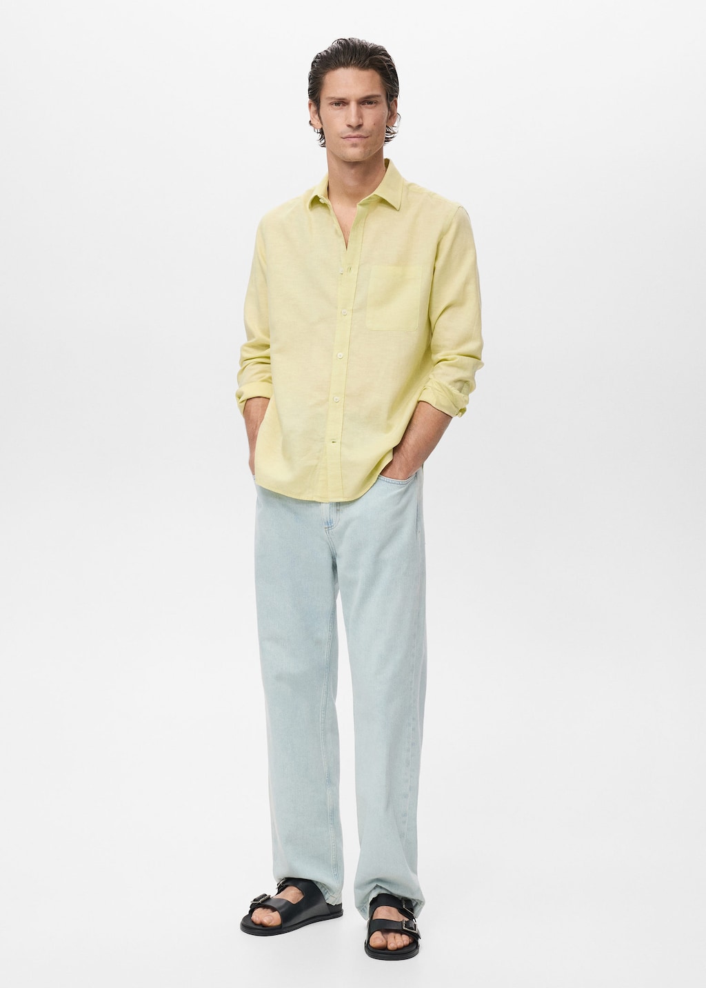 Mango Man Shirt Neon Yellow