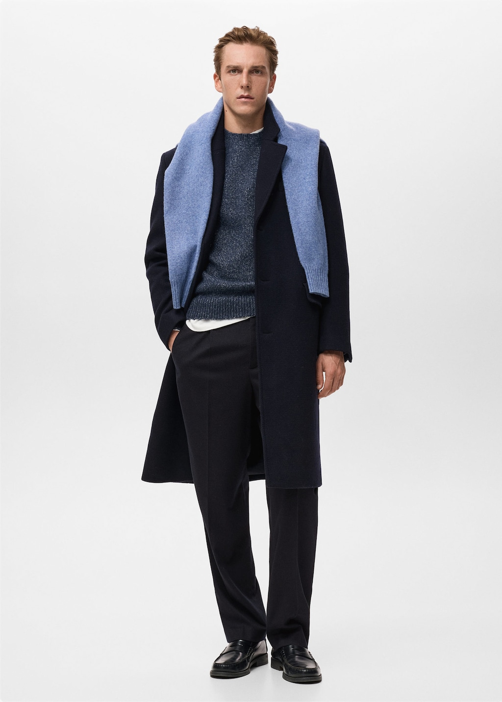 Mango Man Manteau Michel Bleu Marine - Homme - L -  In Blue