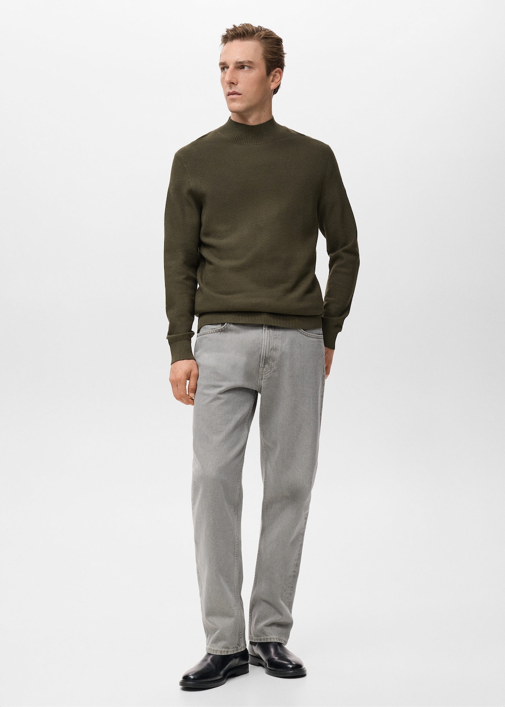 Mango Man Sweater Carino Dark Green