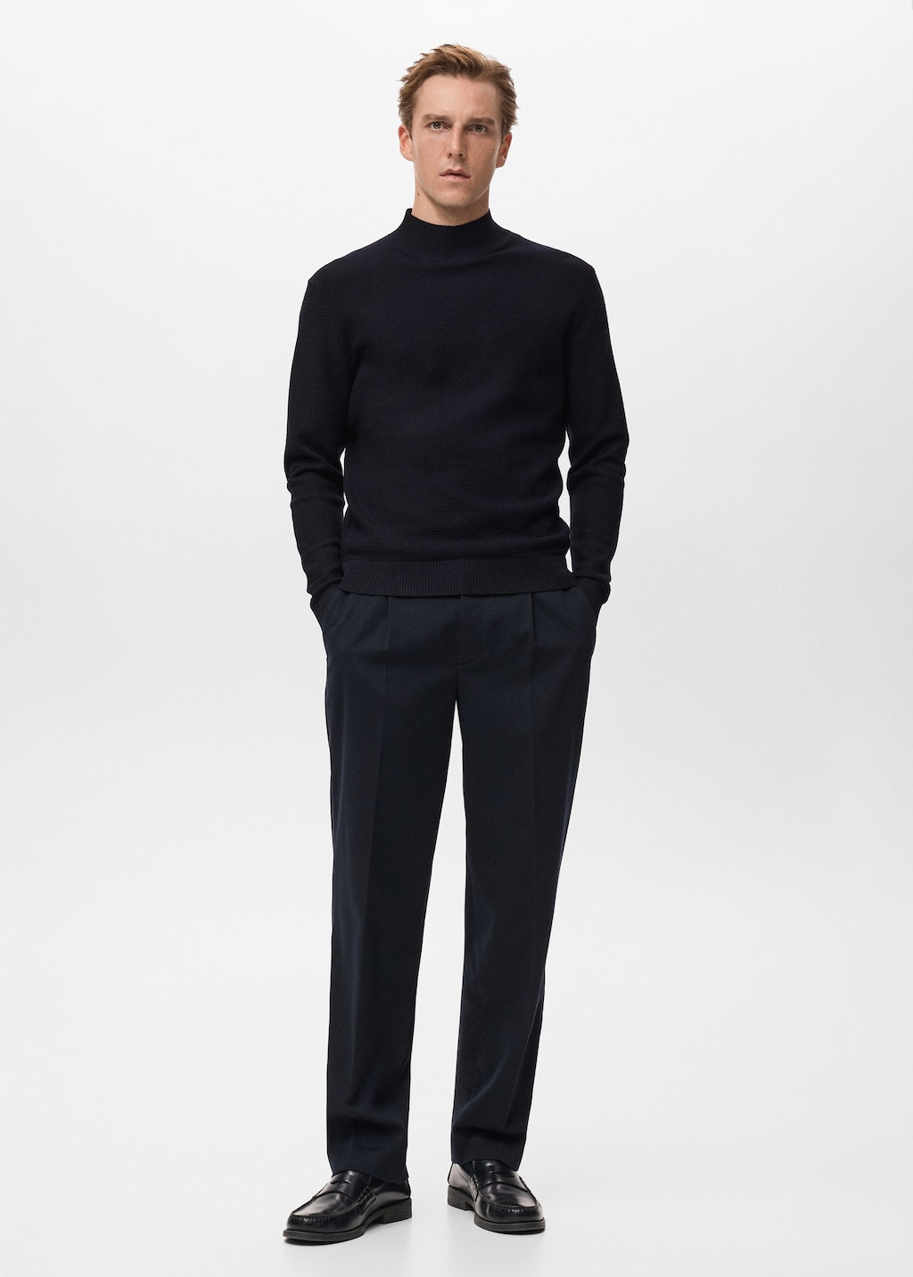 Mango Man Sweater Carino Navy In Blue