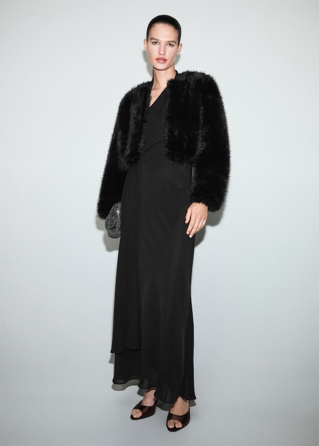 Mango Robe Asymétrique Fular Noir - Femme - Xl -  In Black