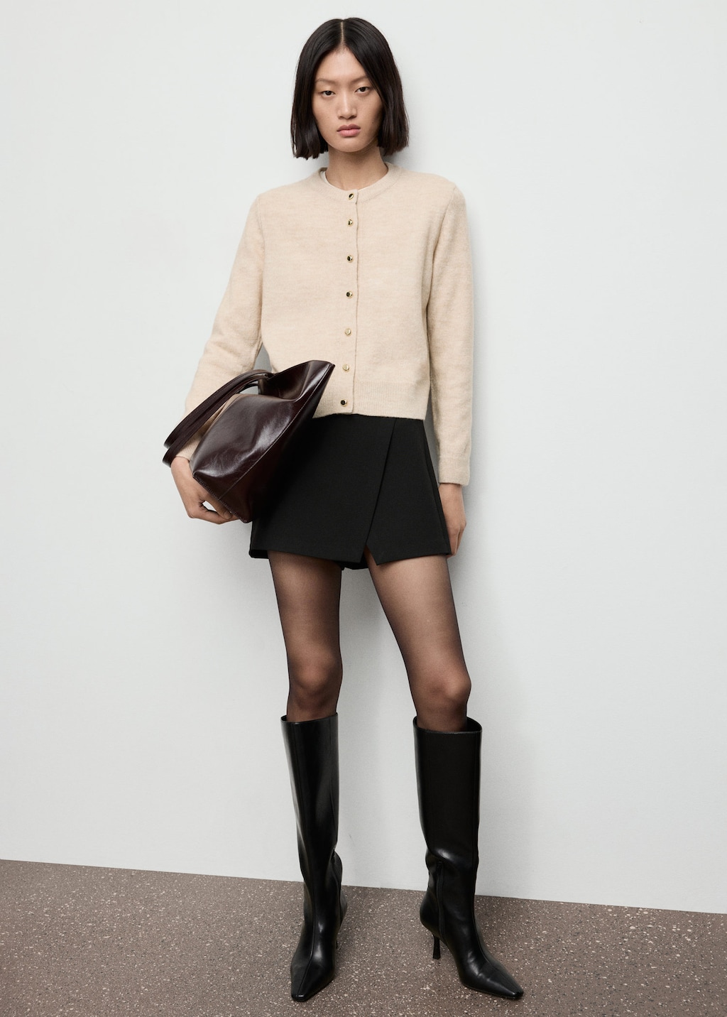 Mango Cardigan Maille Boutons Écru - Femme - M -  In Neutral