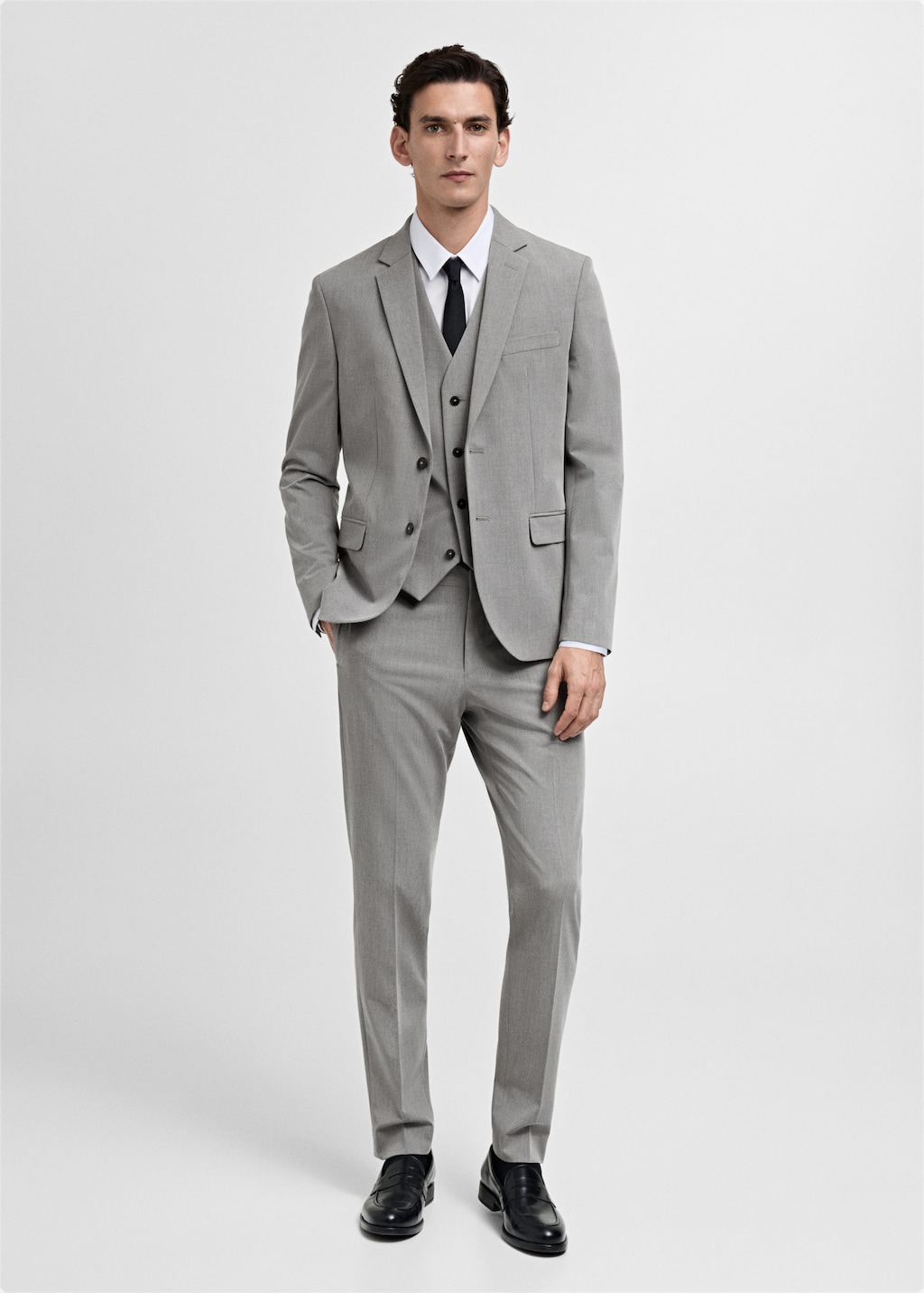 Paris super slim-fit suit waistcoat grey - Man - 36 - MANGO MAN