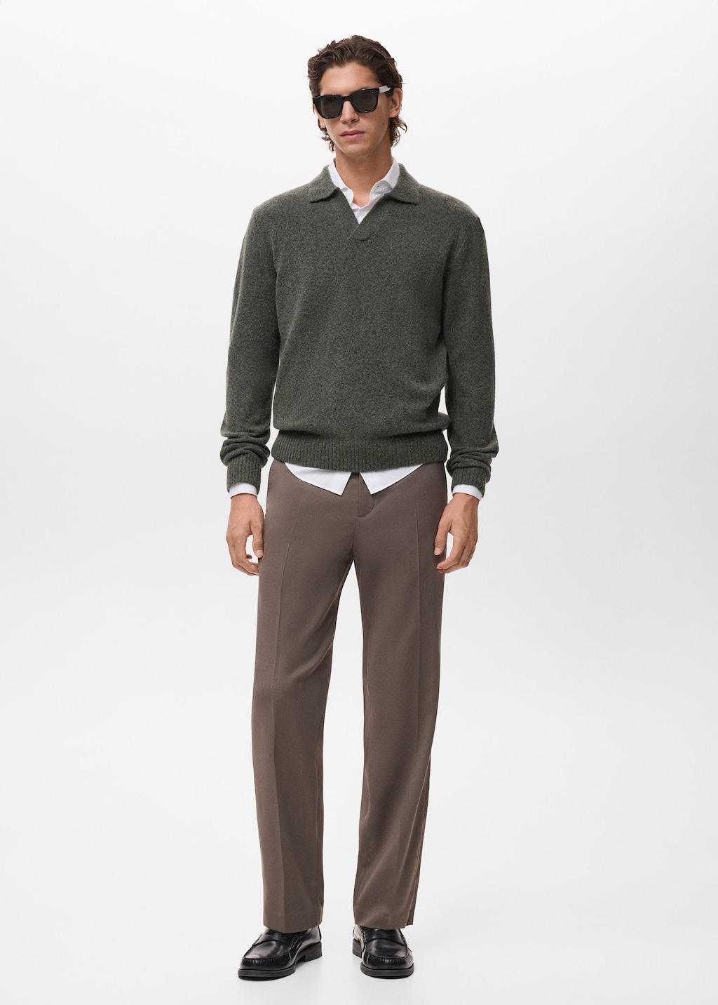 Mango Man Polo Shirt Oreo Dark Green