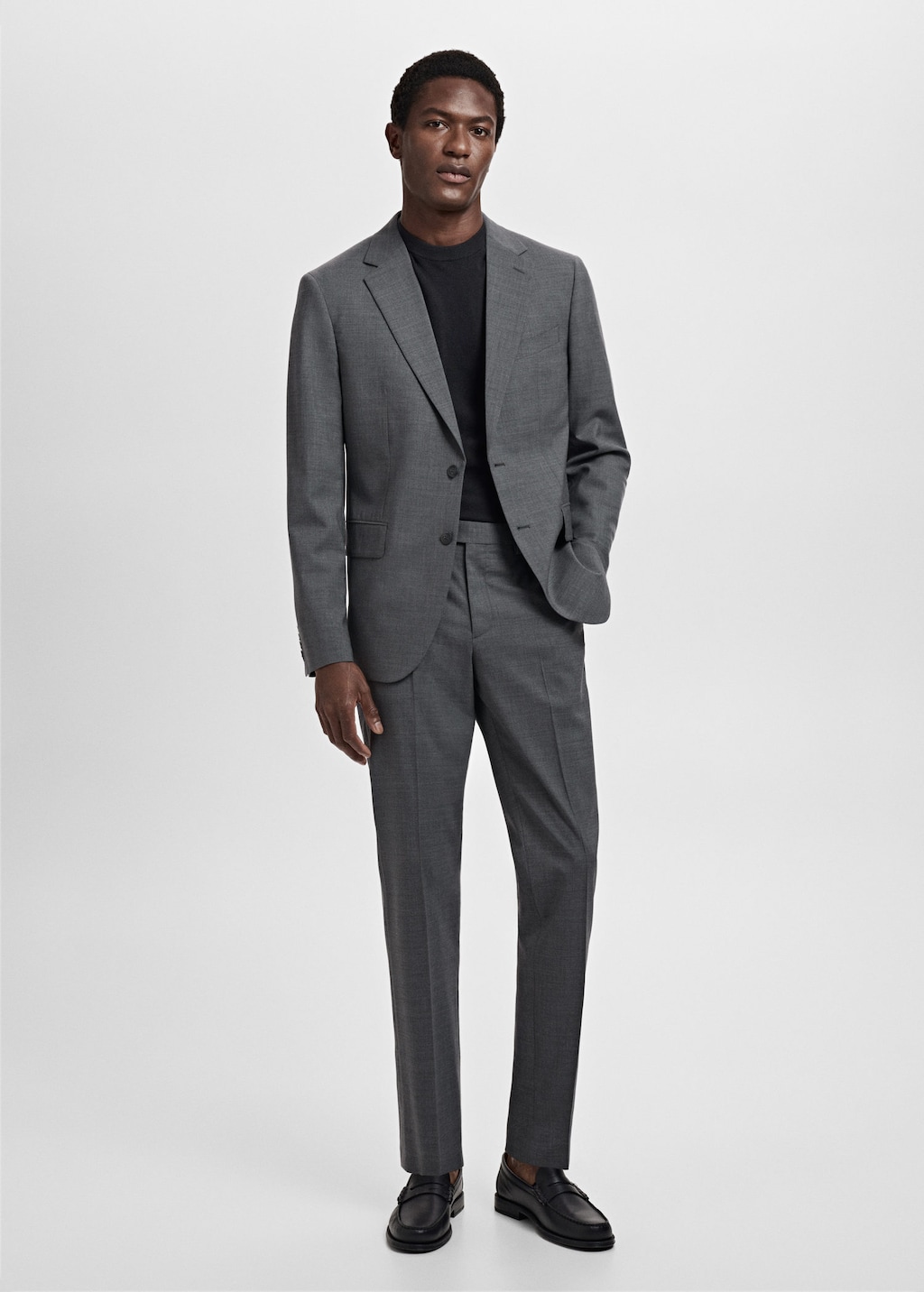 Turin 100% virgin wool suit jacket grey - Man - 36 - MANGO MAN