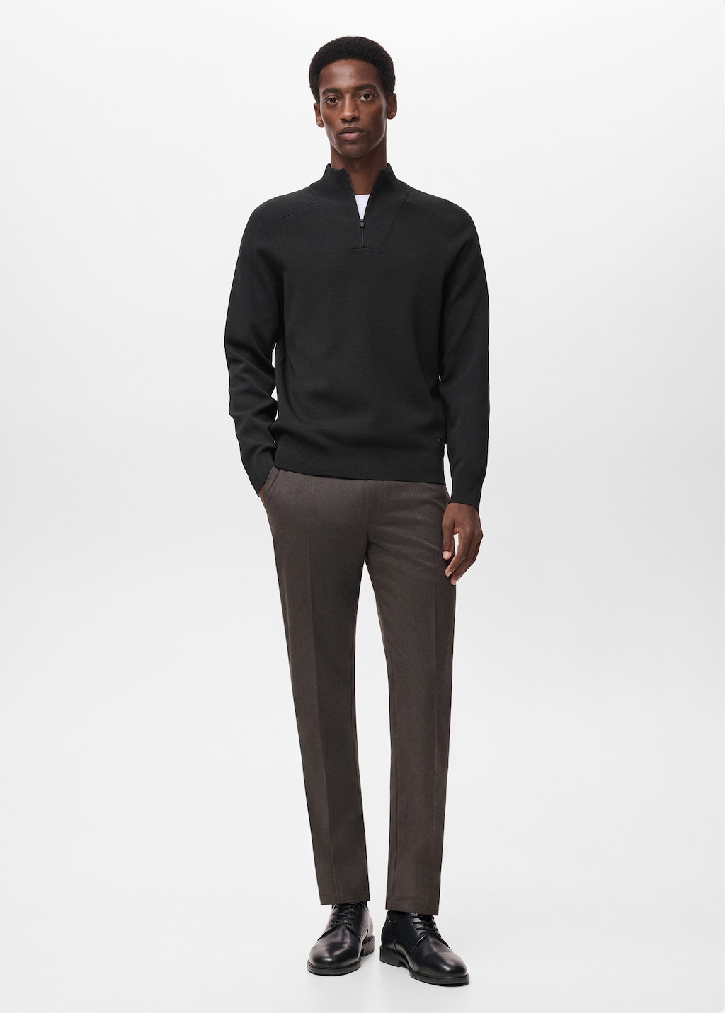 Mango Man Slim-fit Thermolite Trousers Mink Grey In Gray