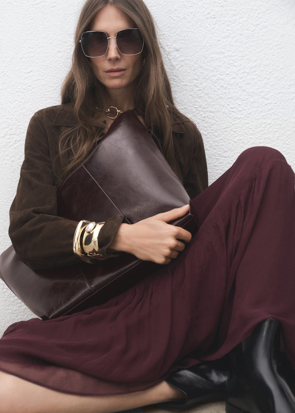 Mango Grand Sac Cabas Chocolat - Femme - Taille Unique -  In Brown