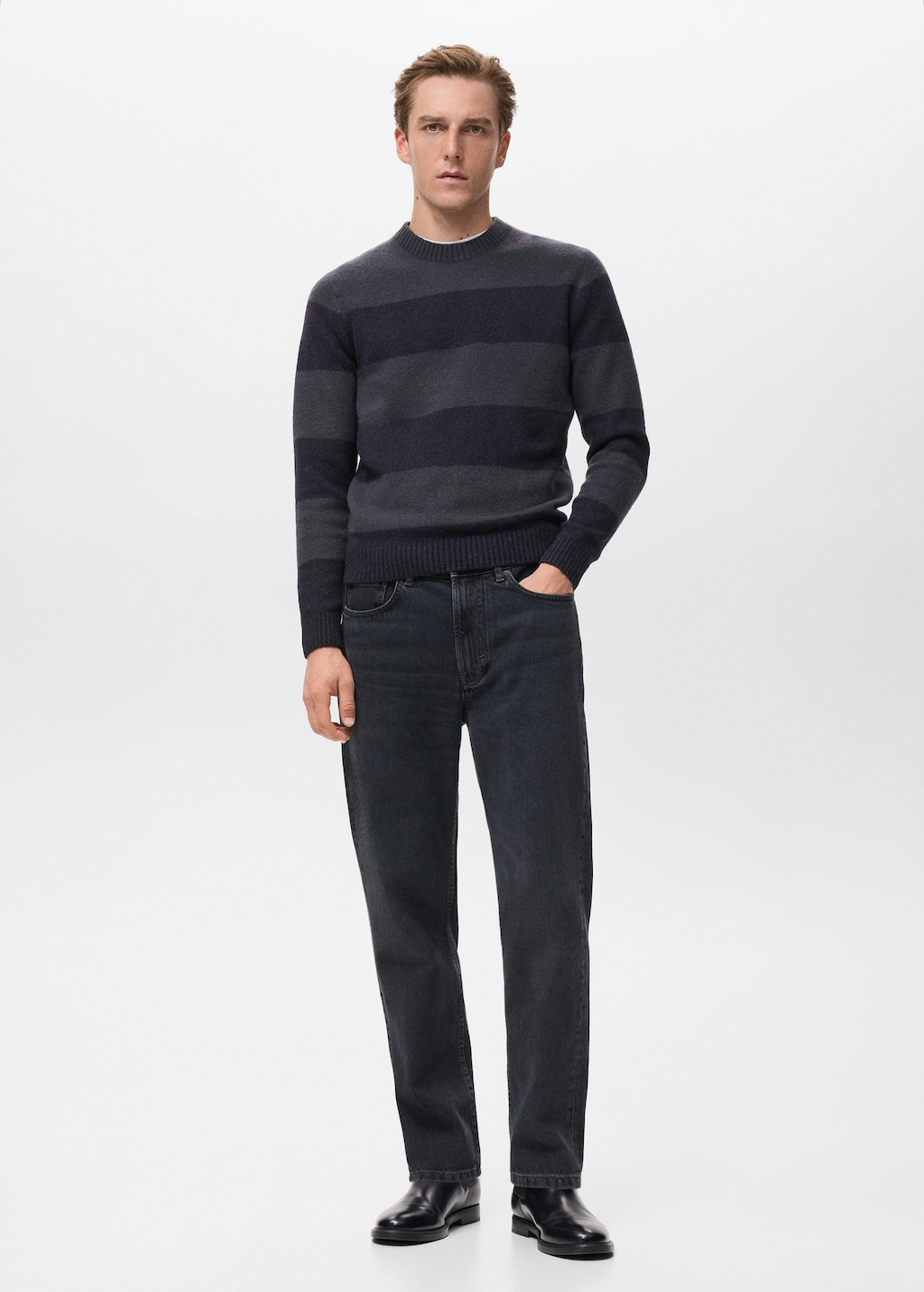 Mango Man Pull Lotusr Bleu Indigo - Homme - S -  In Blue