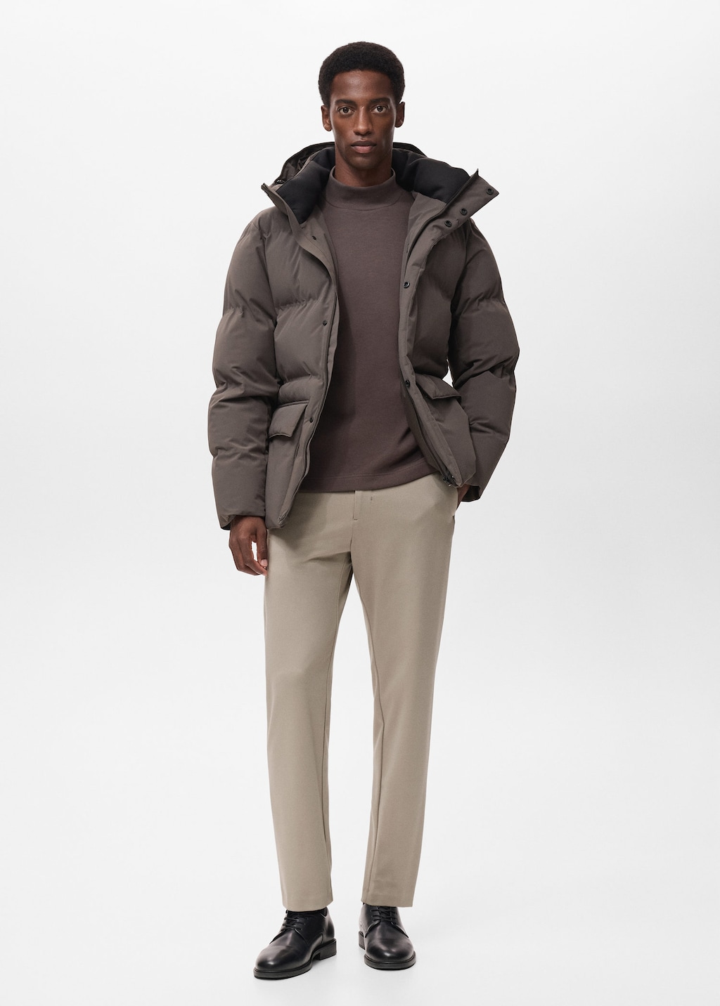 Mango Man Thermoregulating Waterproof Padded Anorak Medium Brown