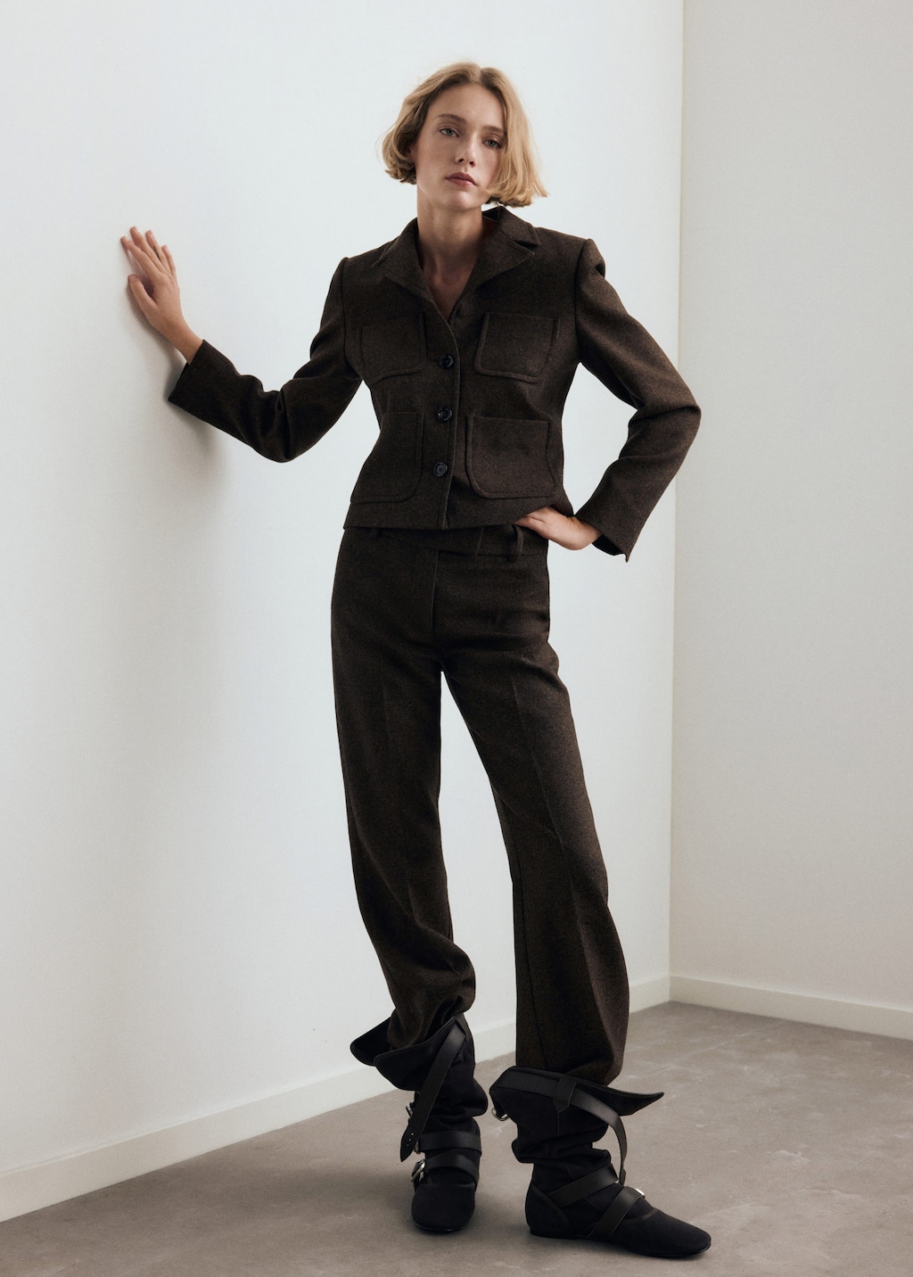 Mango Bottes En Daim À Boucles Gris Chiné Foncé - Femme - 41 -  In Multi