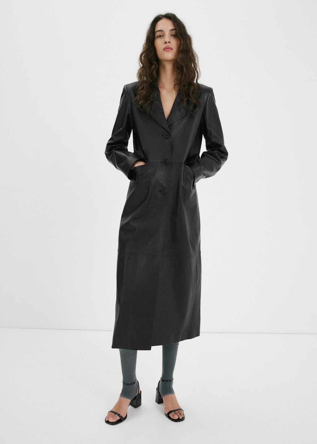 Mango Sandales Lanière À Talon Bloc Noir - Femme - 42 -  In Black