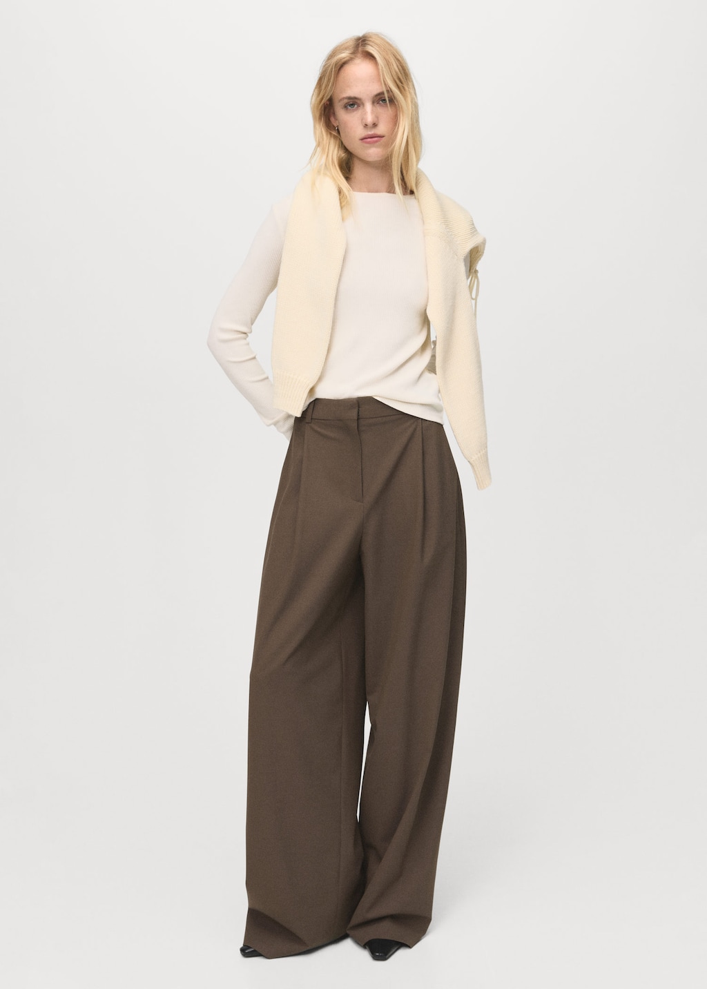 Mango Long Sleeve T-shirt Ecru In Neutral