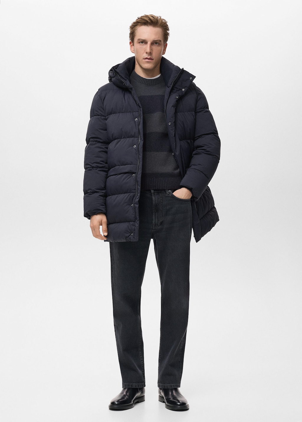 Mango Man Parka Hans Bleu Marine - Homme - Xl -  In Blue