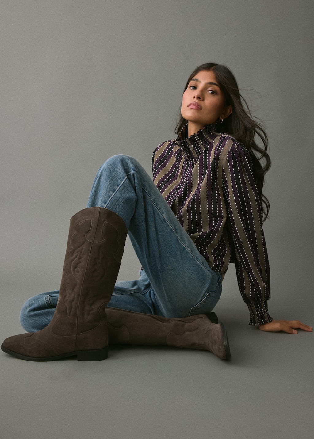 Mango Teen Boots Jade Tobacco Brown