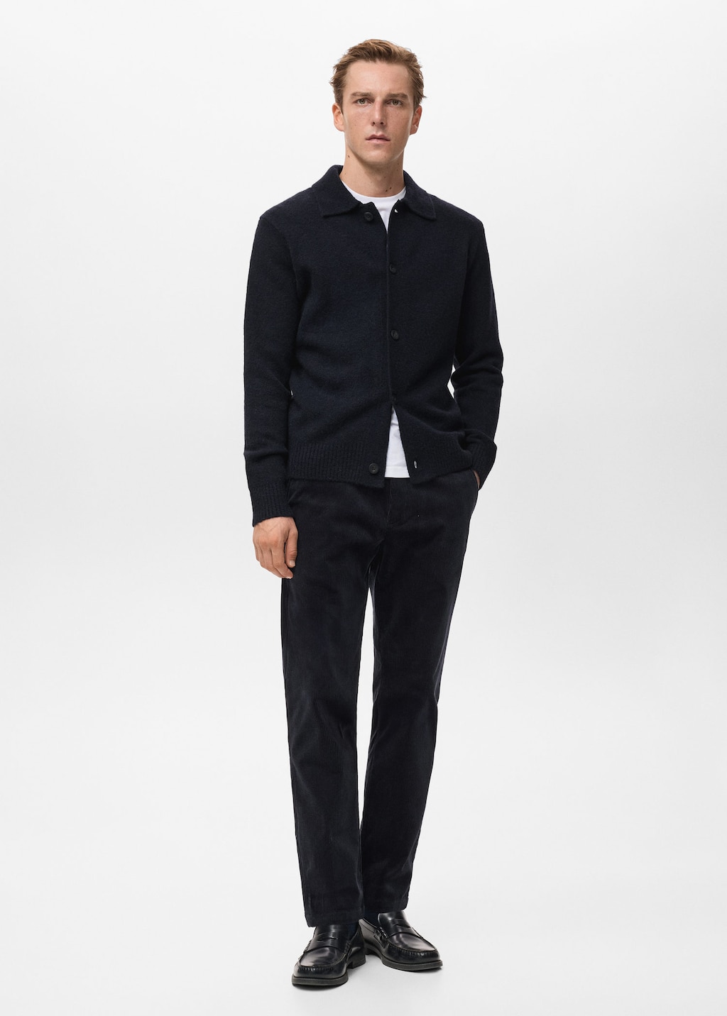 Mango Man Shirt Oreo Navy In Black