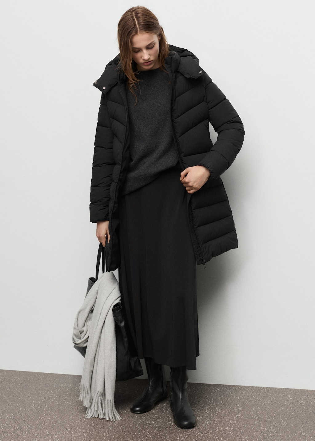 Mango Anorak Black