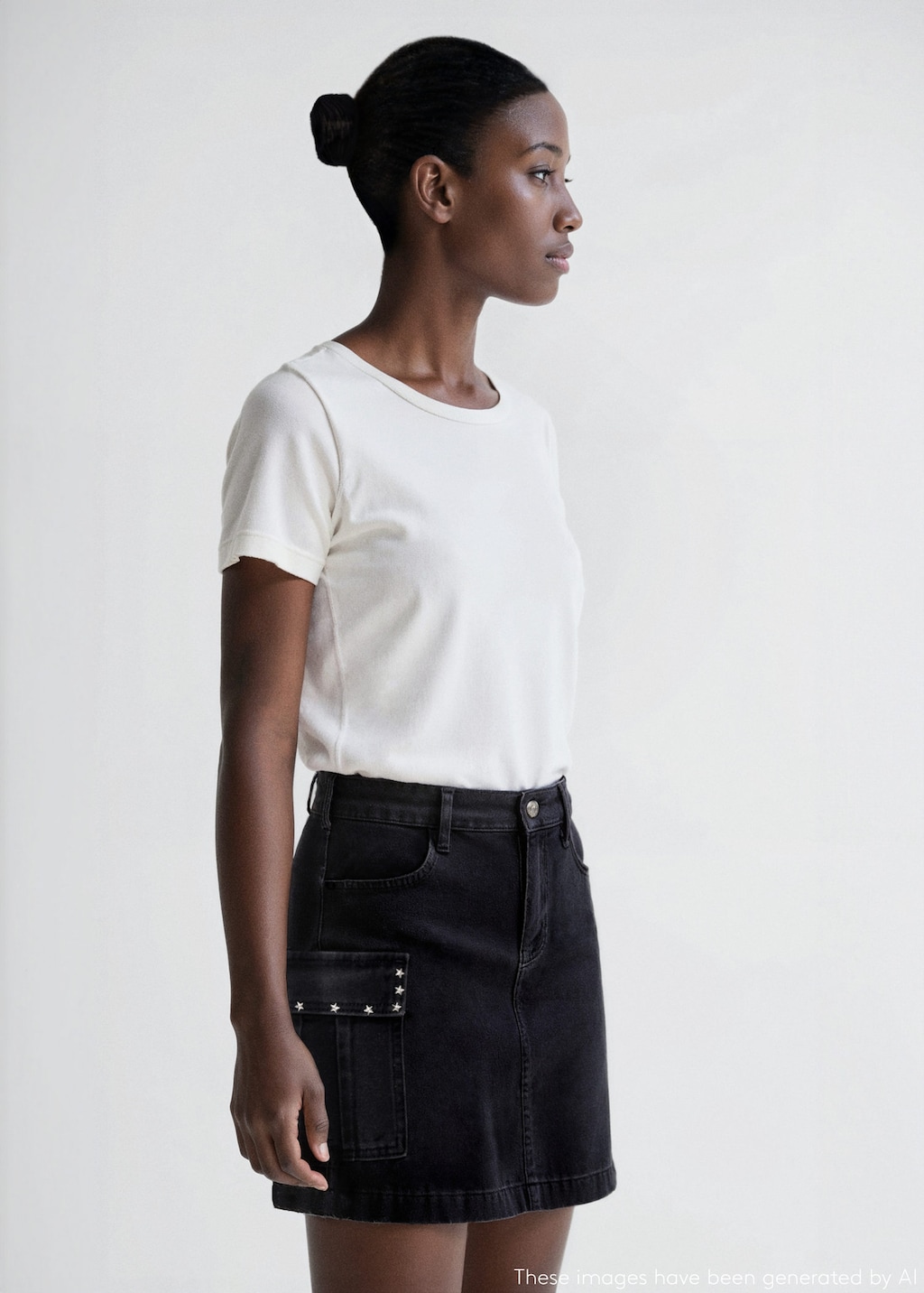 Cargo skirt with star studs black denim – Teenage girl – S – MANGO TEEN Cargo skirt with star studs black denim – Teenage girl – S – MANGO TEEN