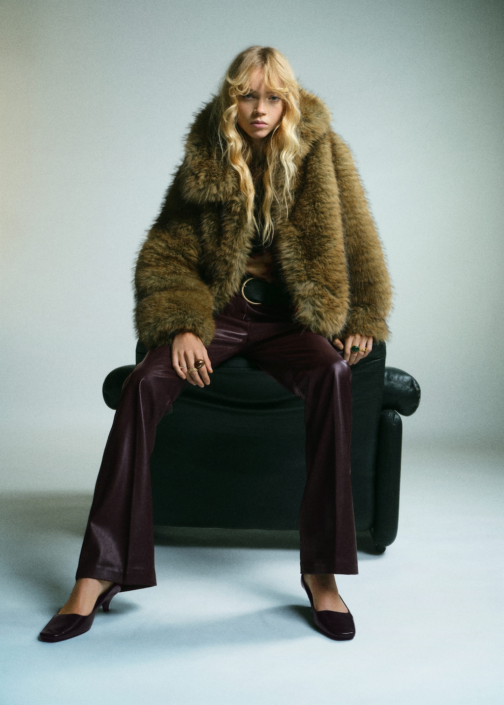 Mango Kitten-heeled Shoes With Ankle Strap Chocolate In Brown