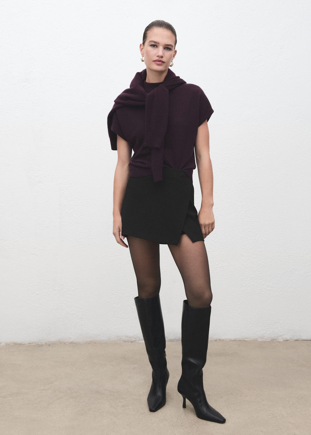 Mango Wrapped Skort Black