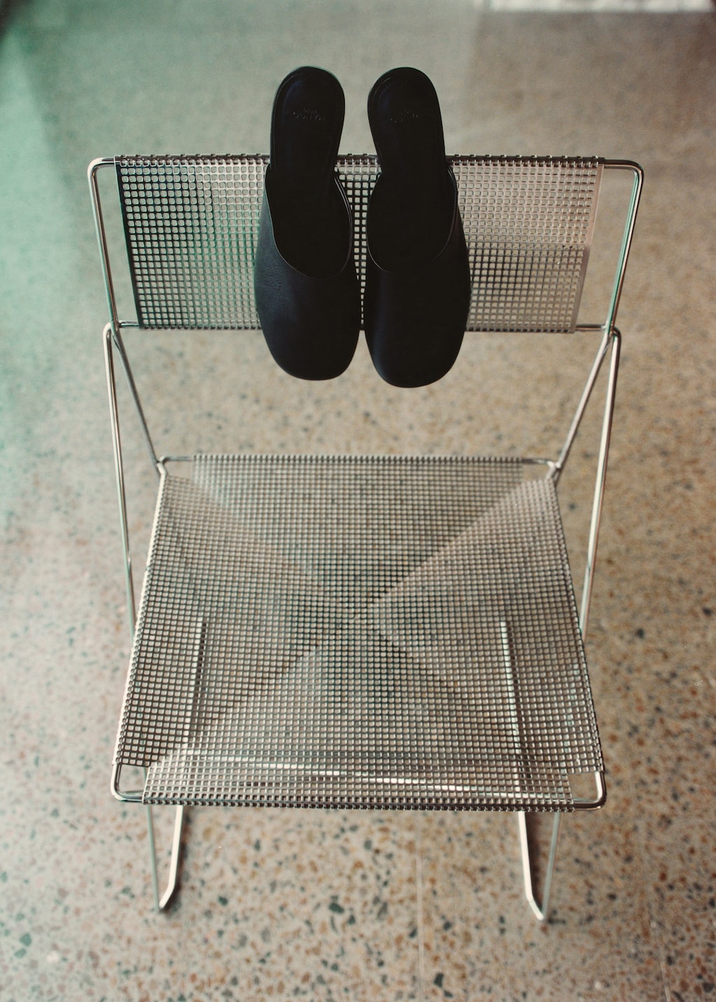 Mango Leather Slipper Black