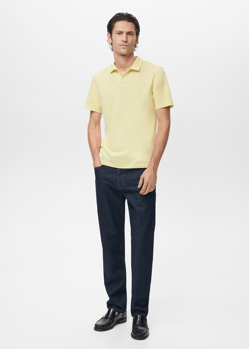 Mango Man Polo Jaune Fluo - Homme - Xxl -  In Yellow