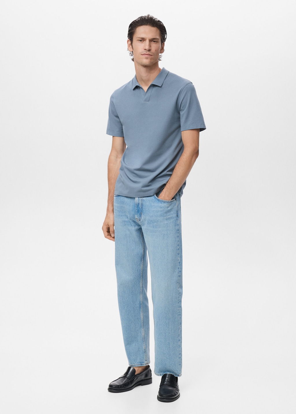 Mango Man Polo Bleu Indigo - Homme - Xl -  In Blue