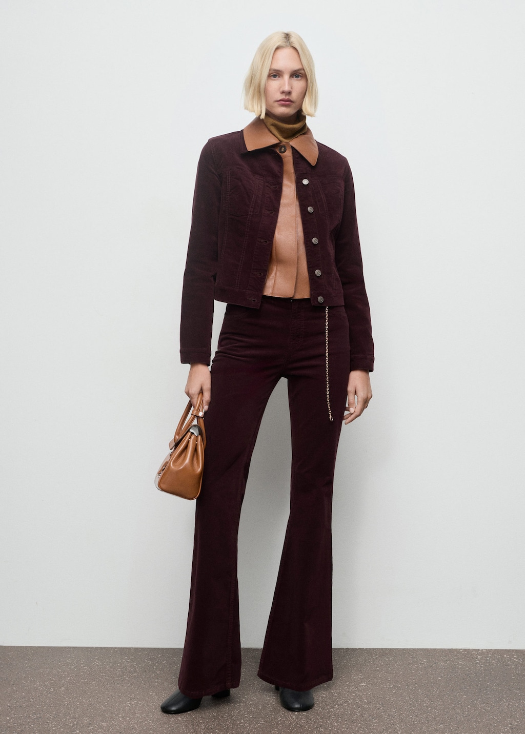 Mango Velvet Bomber Jacket With Stitching Wine In Burgundy