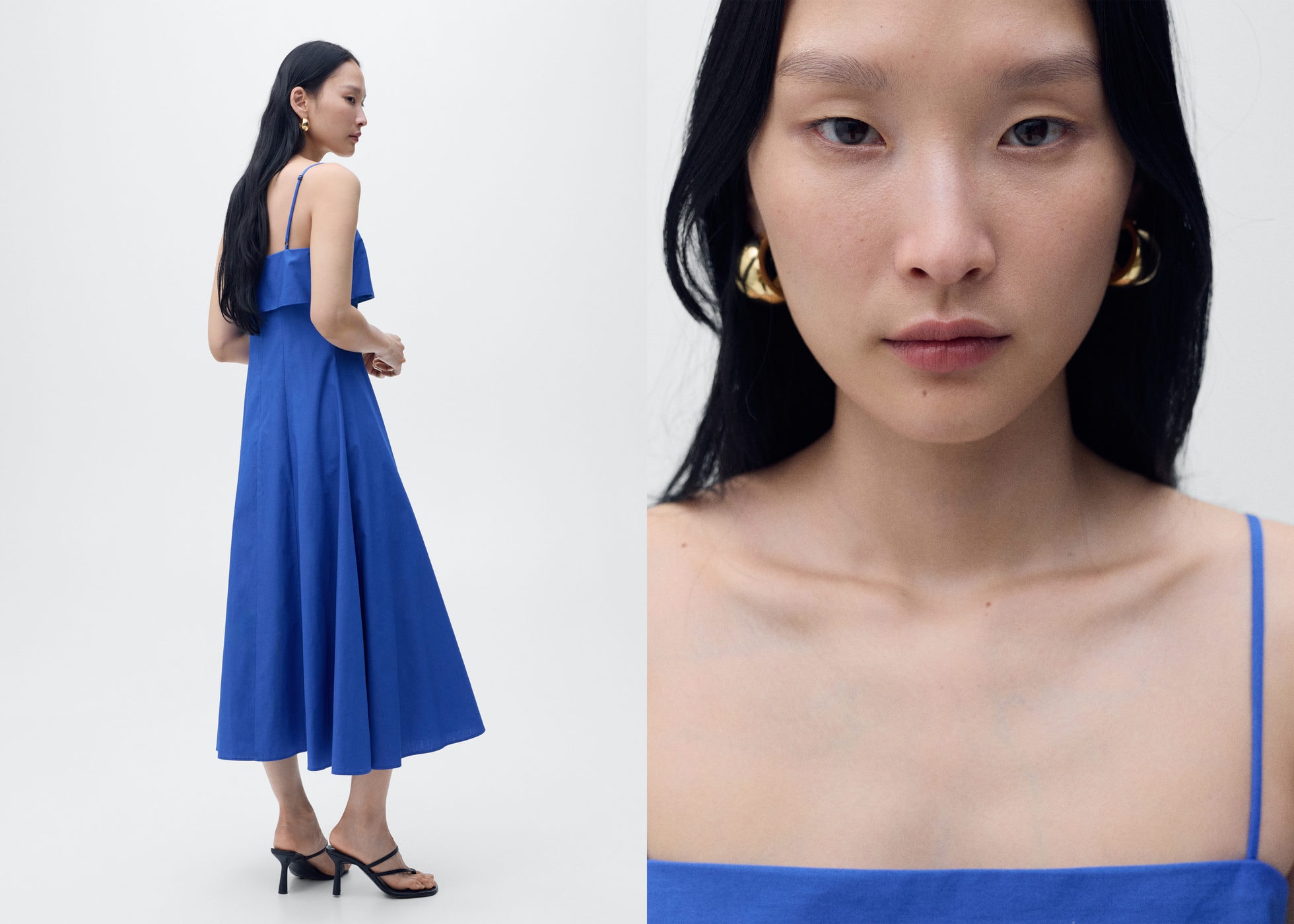 Flared cotton dress - Panoramic plane