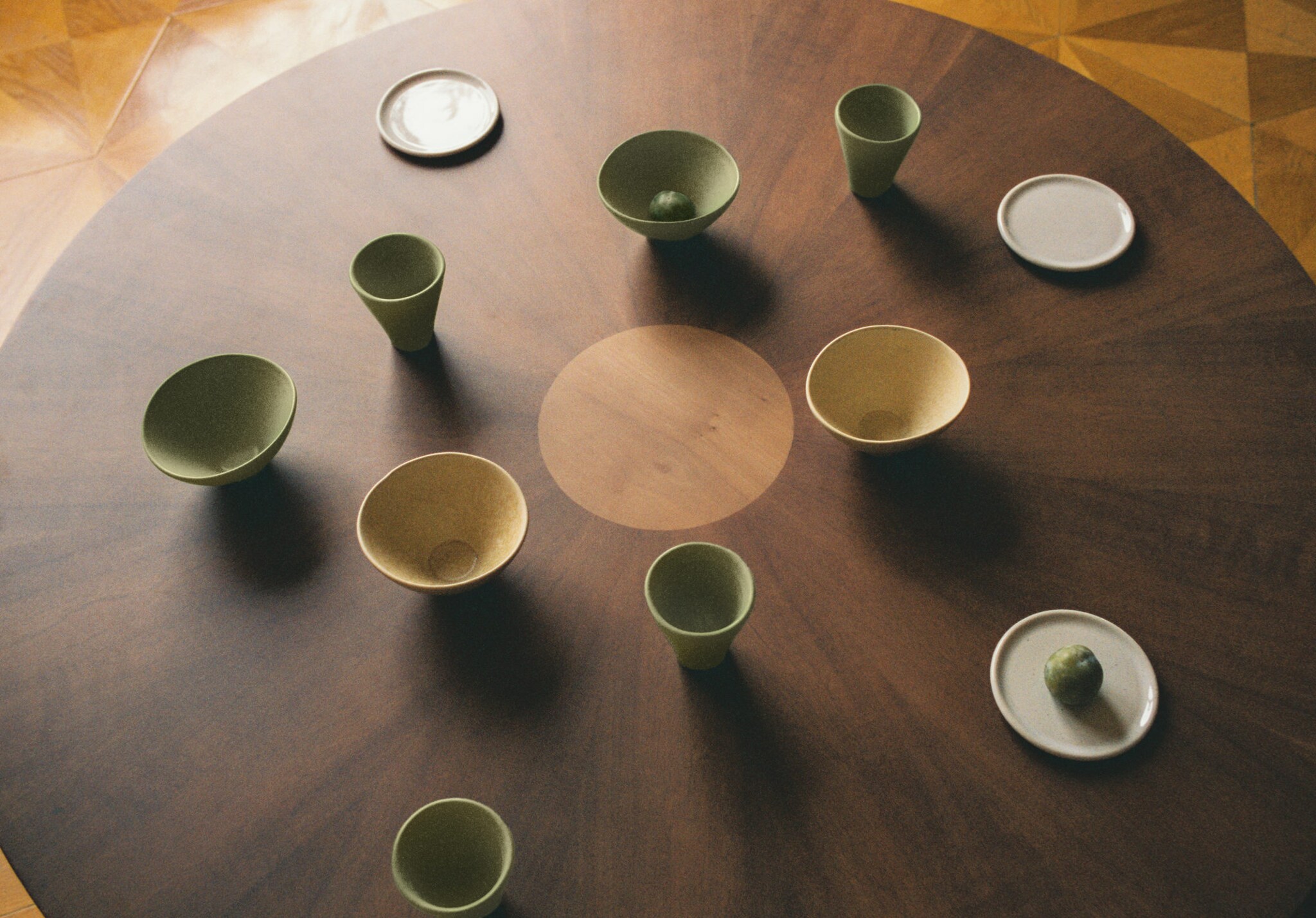 Small organic stoneware bowl - Panoramic plane
