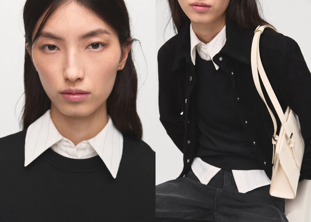 Fine-knit crew-neck sweater