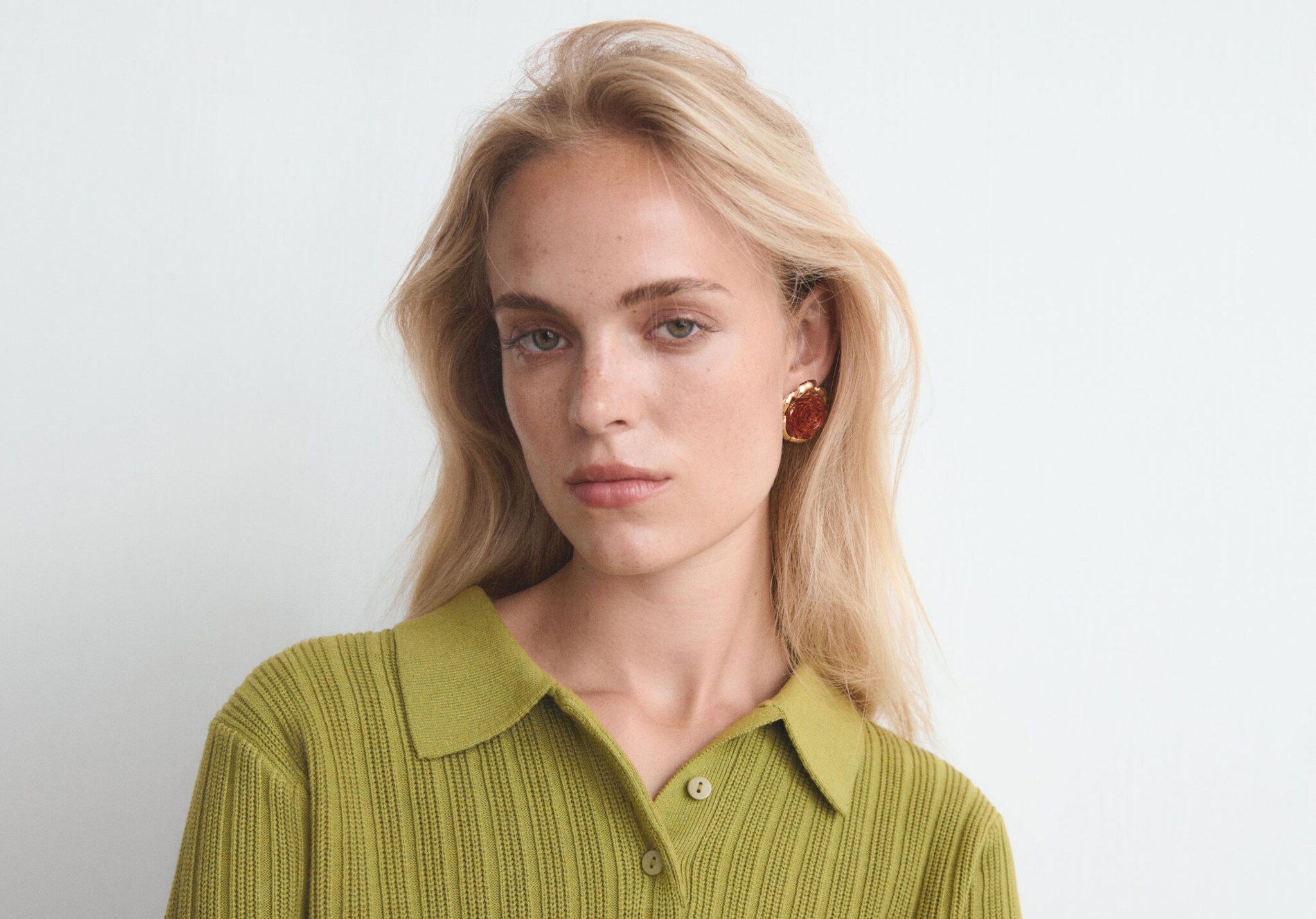 Combined flower earrings - Panoramic plane
