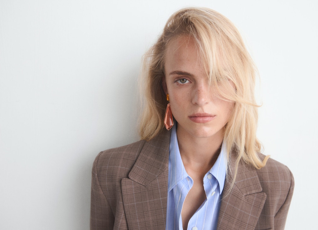 Bicolour pendant earrings