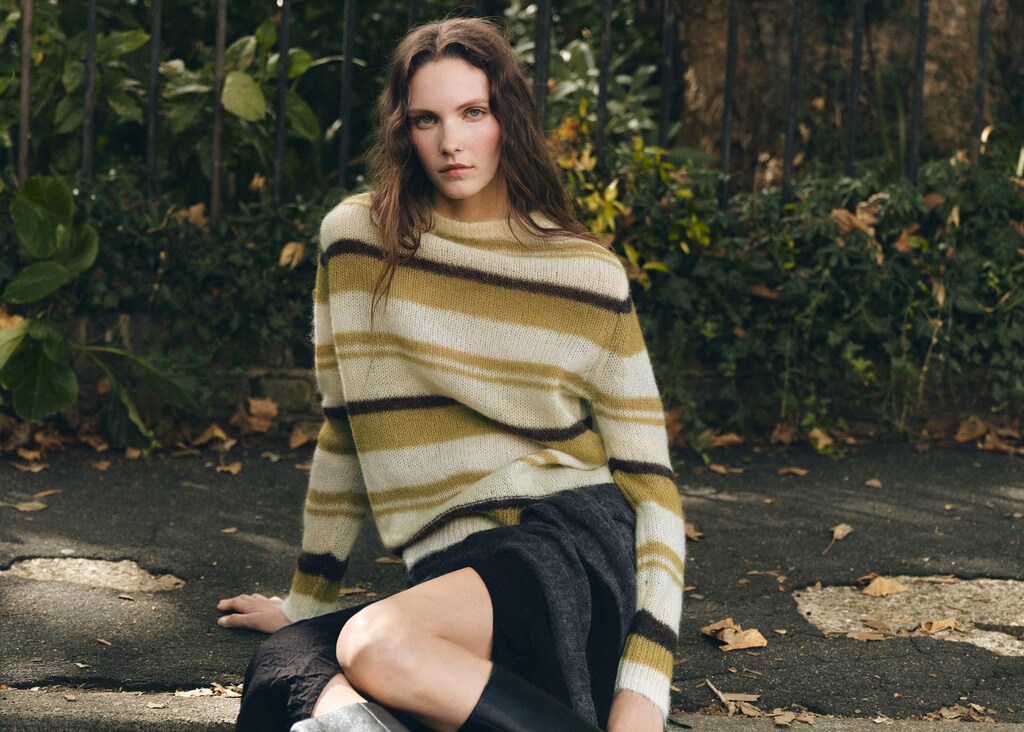 Semi-transparent alpaca sweater