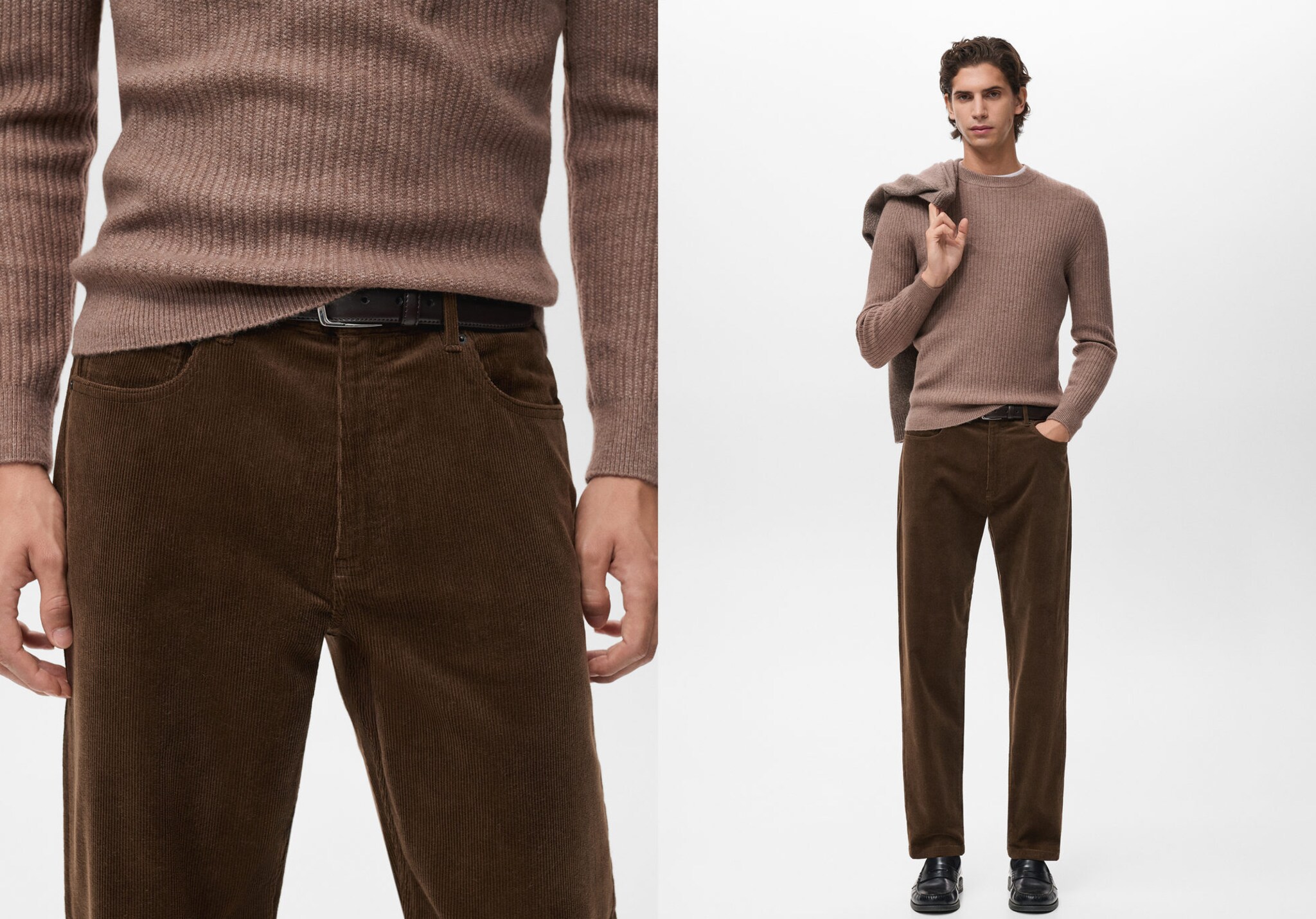 Corduroy regular-fit trousers - Panoramic plane