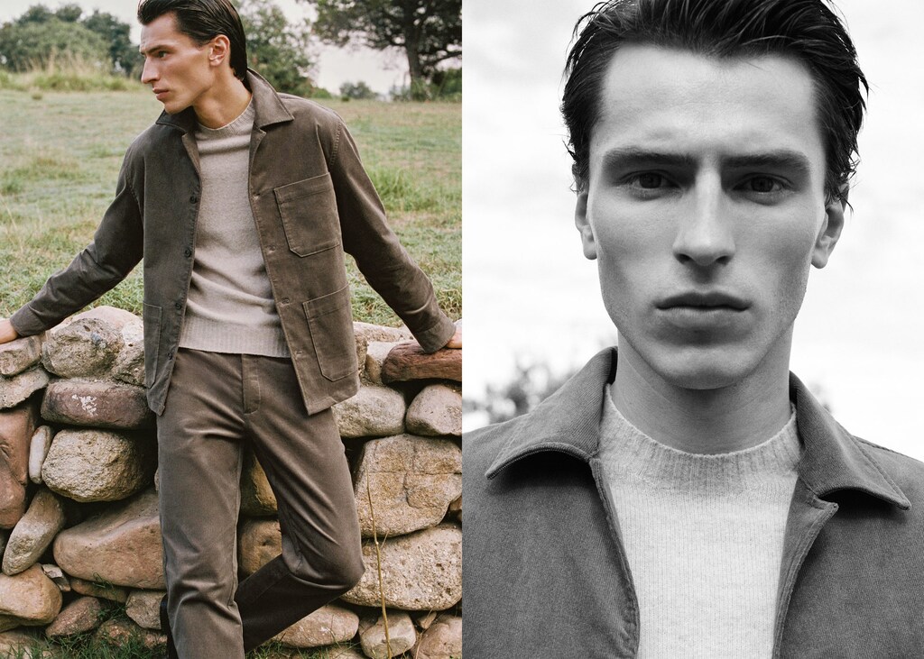 Corduroy cotton overshirt with pockets