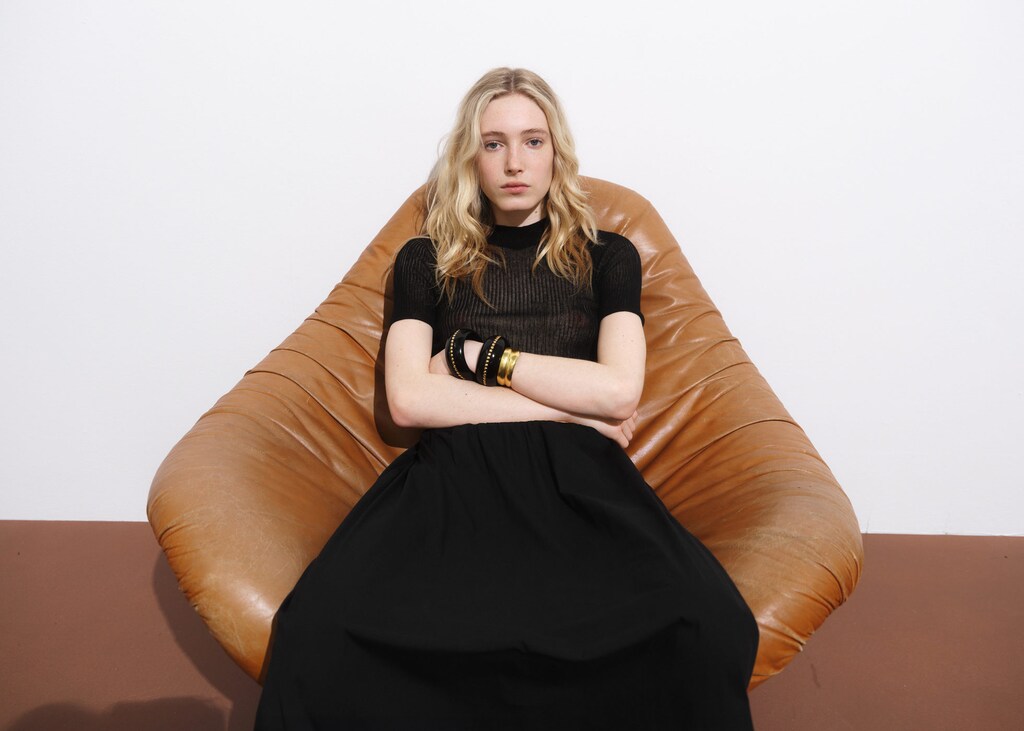 Flared cotton skirt - image 3