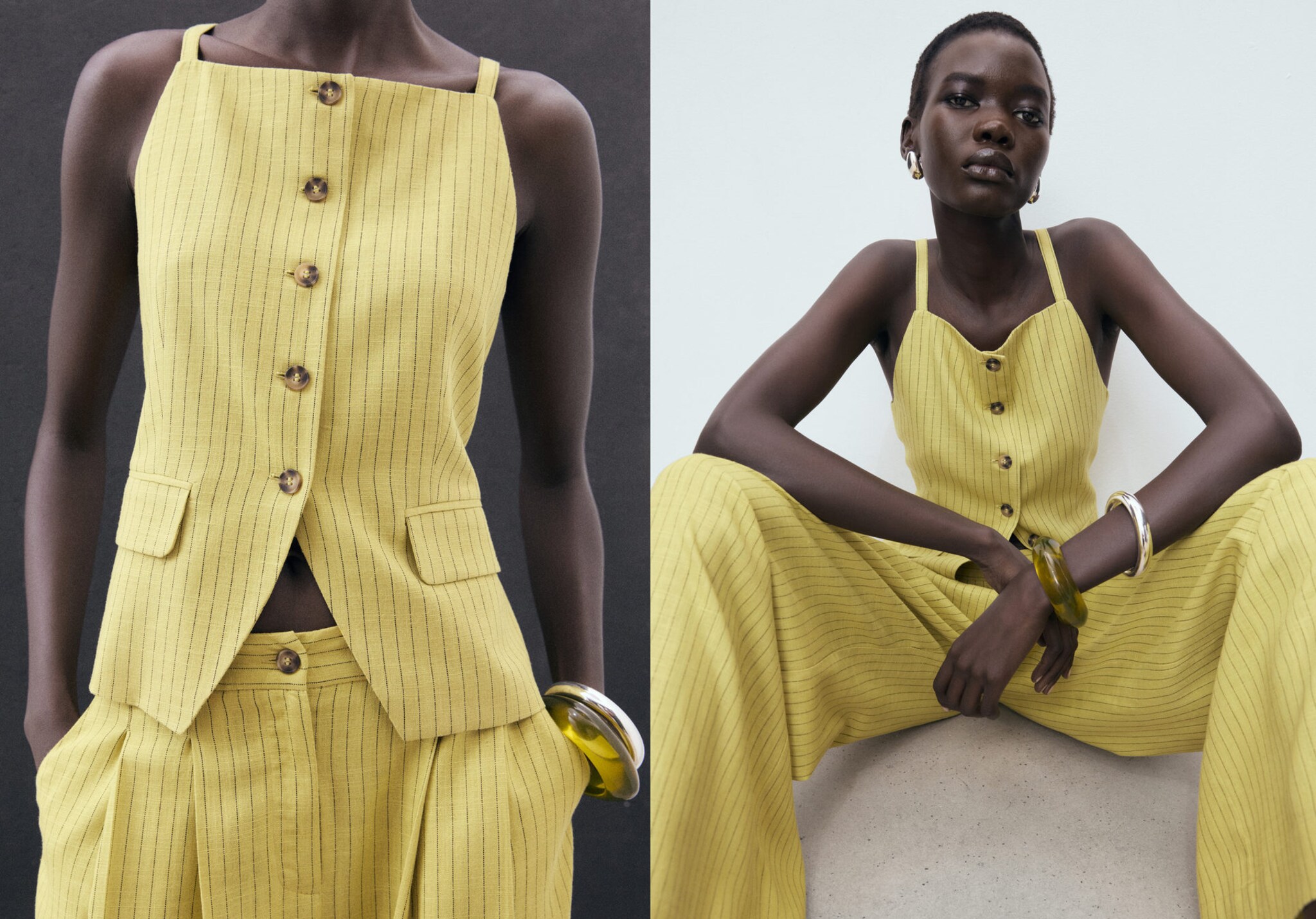 Buttons striped top - Panoramic plane