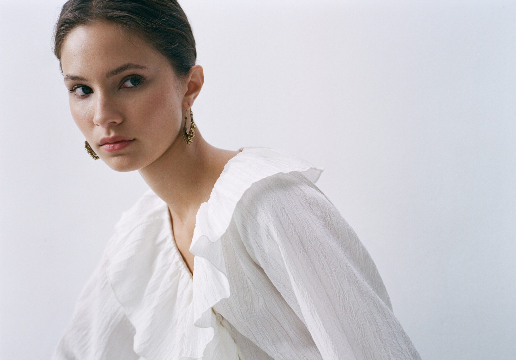 Ruffled cross blouse - Panoramic plane