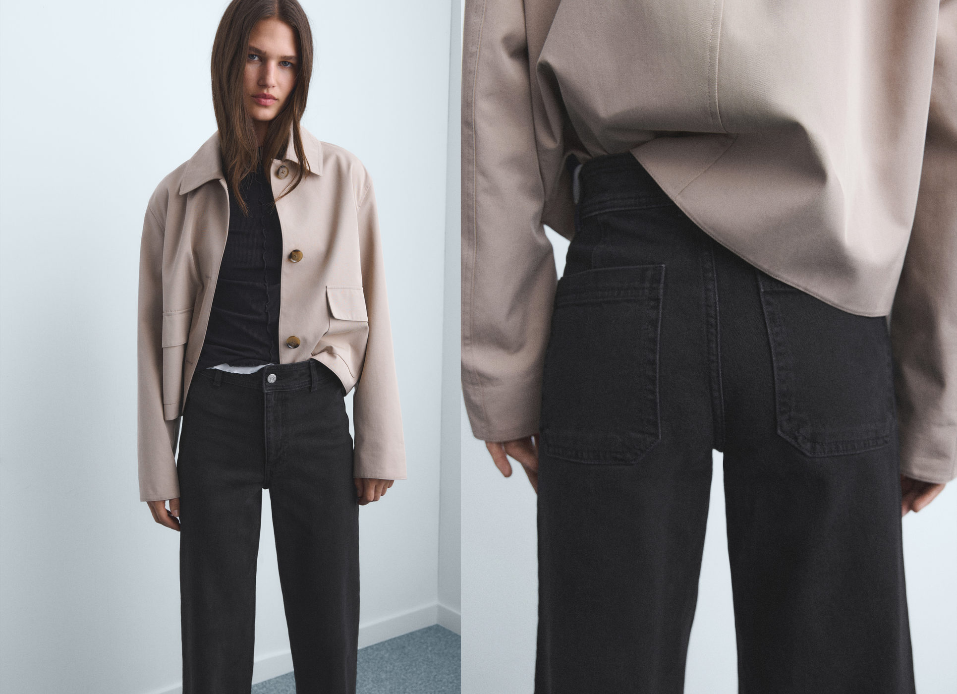 Culotte-Jeans mit hohem Bund Catherin - Panoramaansicht