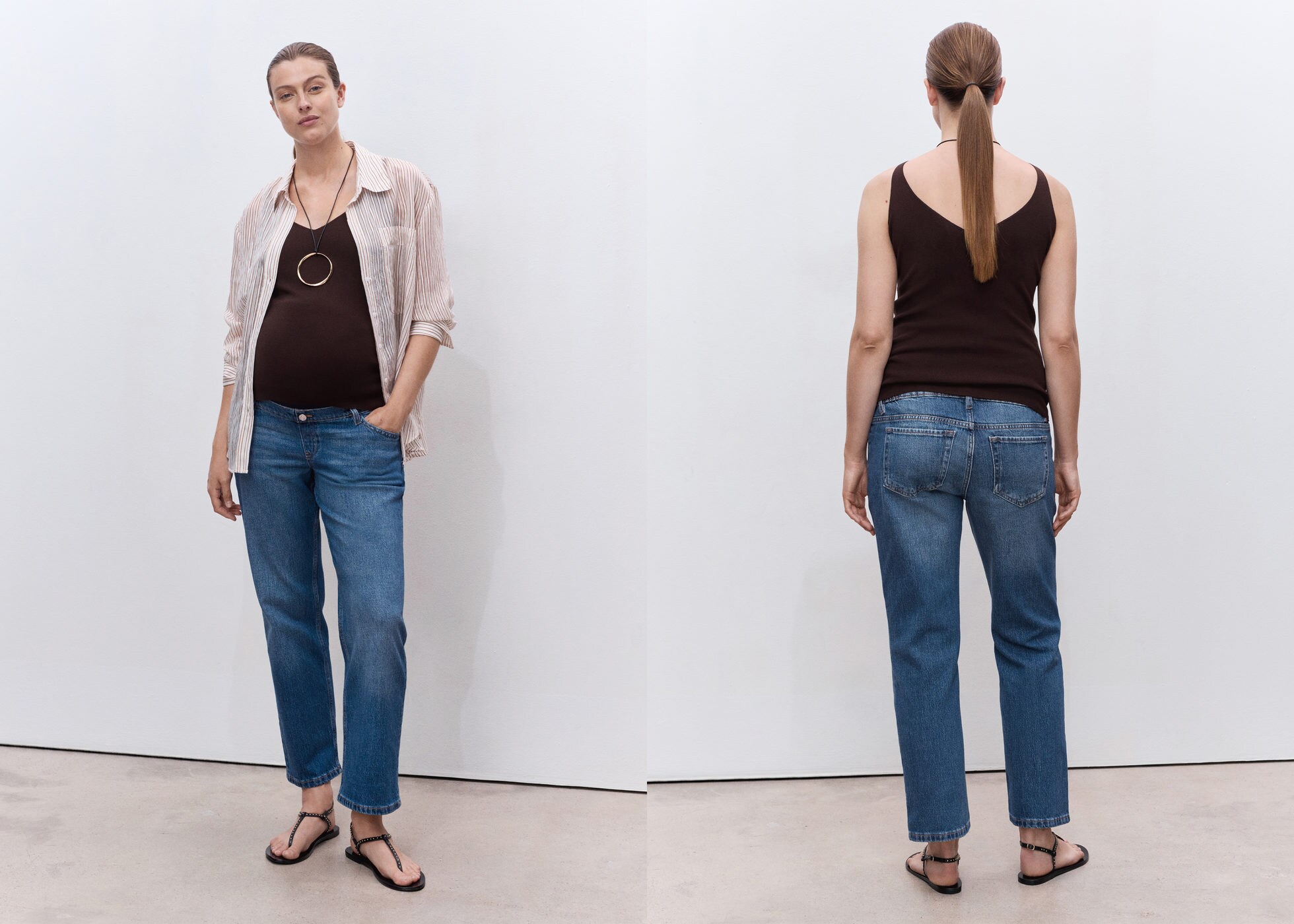 Maternity Straight Jeans - Panoramic plane