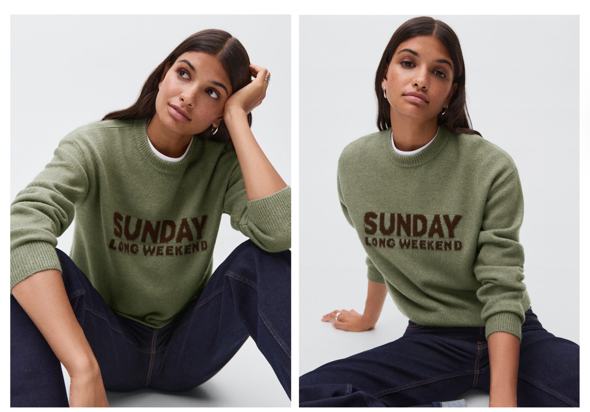 Knit embroidered sweater - Panoramic plane