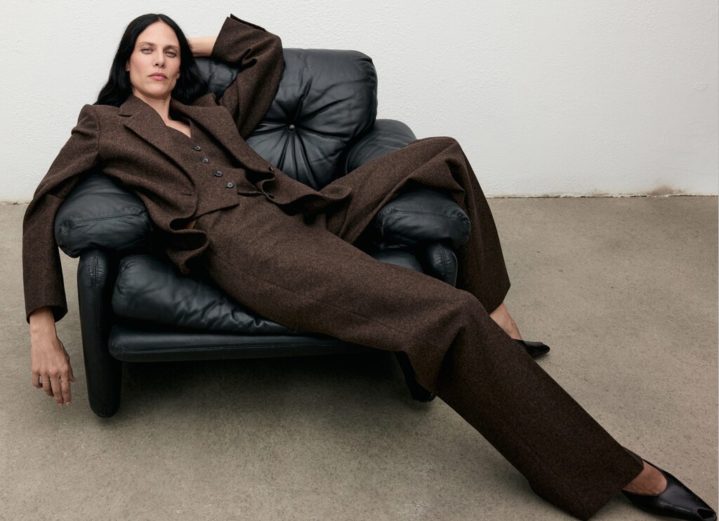 Speckled wool trousers